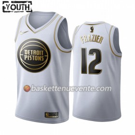 Maillot Basket Detroit Pistons Tim Frazier 12 2019-20 Nike Blanc Golden Edition Swingman - Enfant